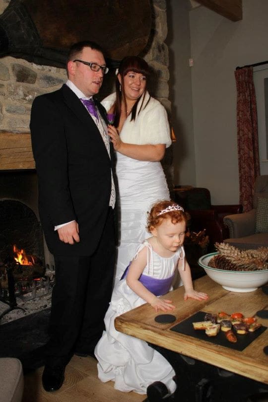Daniel, Alexandra & Isabella at their wedding in 2012